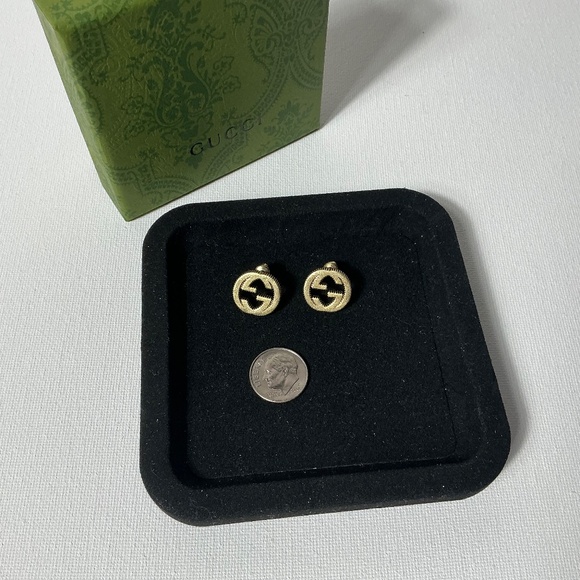 Gucci Gold GG Vintage Earrings with Box - Picture 3 of 3